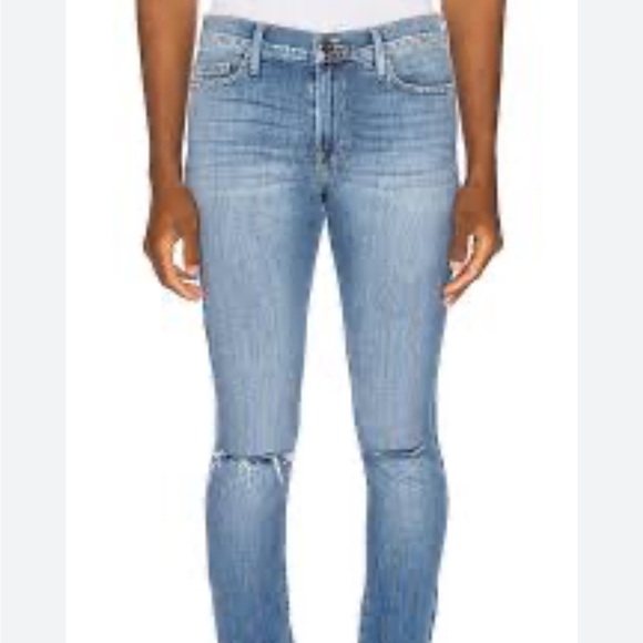 Frame Denim Jagger True Skinny Conrad Mens Slit Knees Mid Rise Sz 34 - Picture 14 of 15